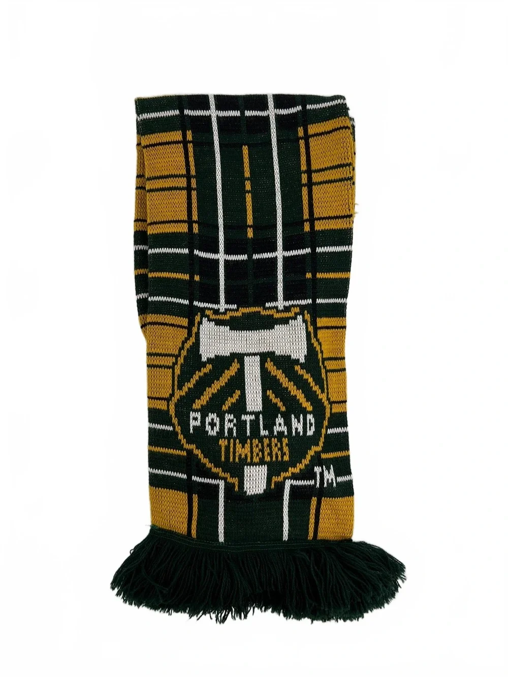 RuffWear Green Yellow Plaid Scarf | Men’s Regular Acrylic Knit
